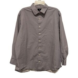 Ben Sherman Tailoring Mens XXL Navy White Geometric Stretch Button Down Shirt